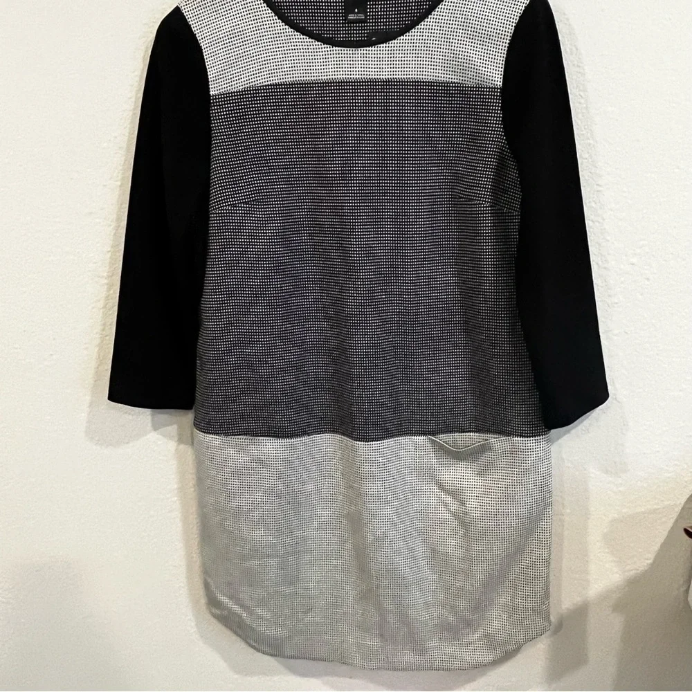 Club Monaco gray, black and white check dress new with tags size 4